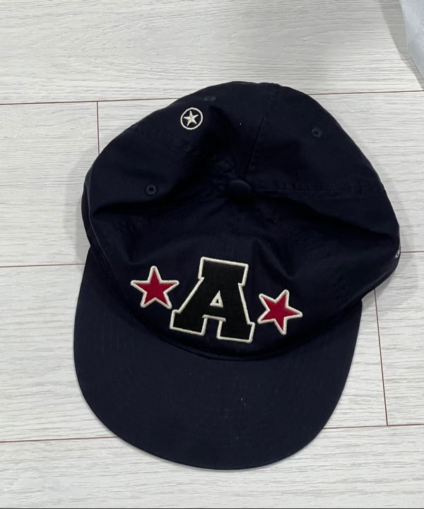 MUSINSA | AEAE WASHED CAPITAL LOGO CAP [NAVY]