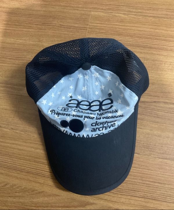 MUSINSA公式 | AEAE WEB LOGO STAR MESH CAP [SKYBLUE]