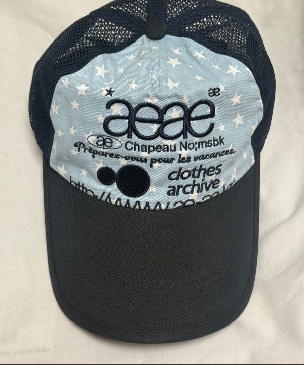 MUSINSA公式 | AEAE WEB LOGO STAR MESH CAP [SKYBLUE]