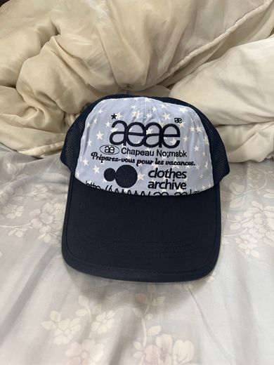 MUSINSA | AEAE WEB LOGO STAR MESH CAP [SKYBLUE]