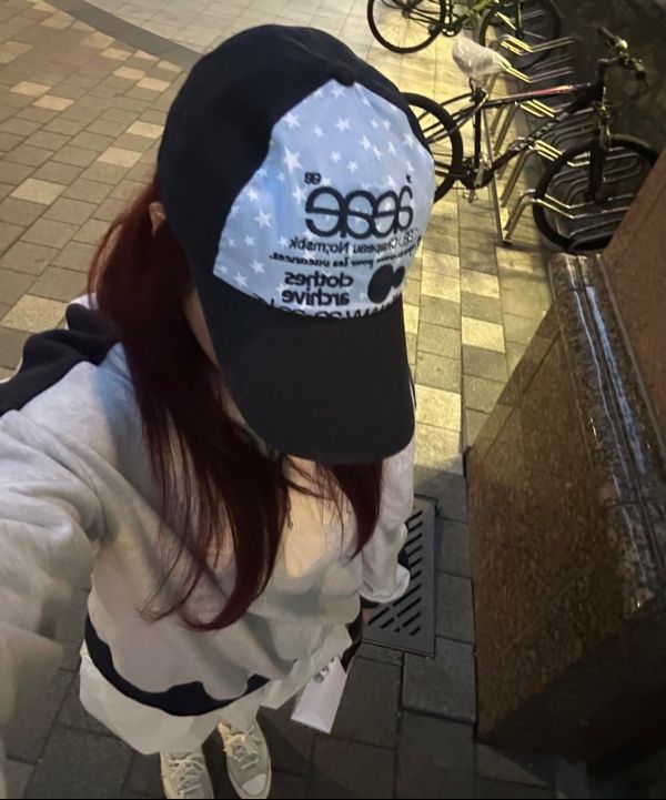aeae STAR MESH CAP スカイブルー 9月下旬お届けアイテム】WEB LOGO STAR MESH CAP [SKYBLUE