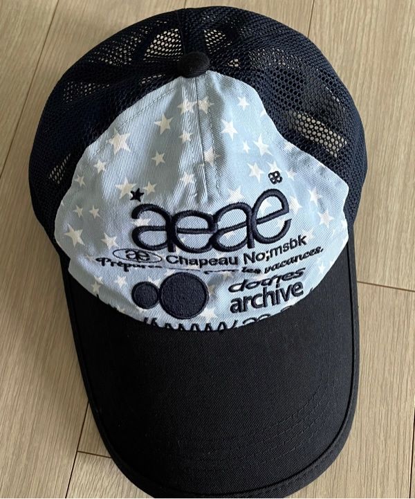 ★AEAE★ WEB LOGO MESH CAP GREYBLUE A231UAA01GB Aeae Web Logo Mesh Cap Grey Blue | eBay