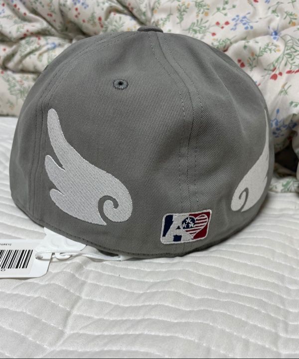 MUSINSA | AEAE AE SYMBOL ANGEL WING CAP [GREY]