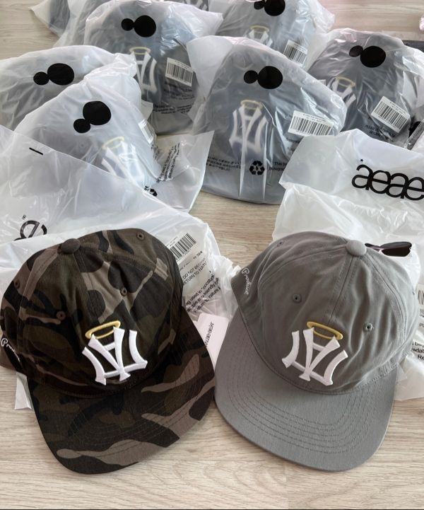 MUSINSA | AEAE AE SYMBOL ANGEL WING CAP [GREY]