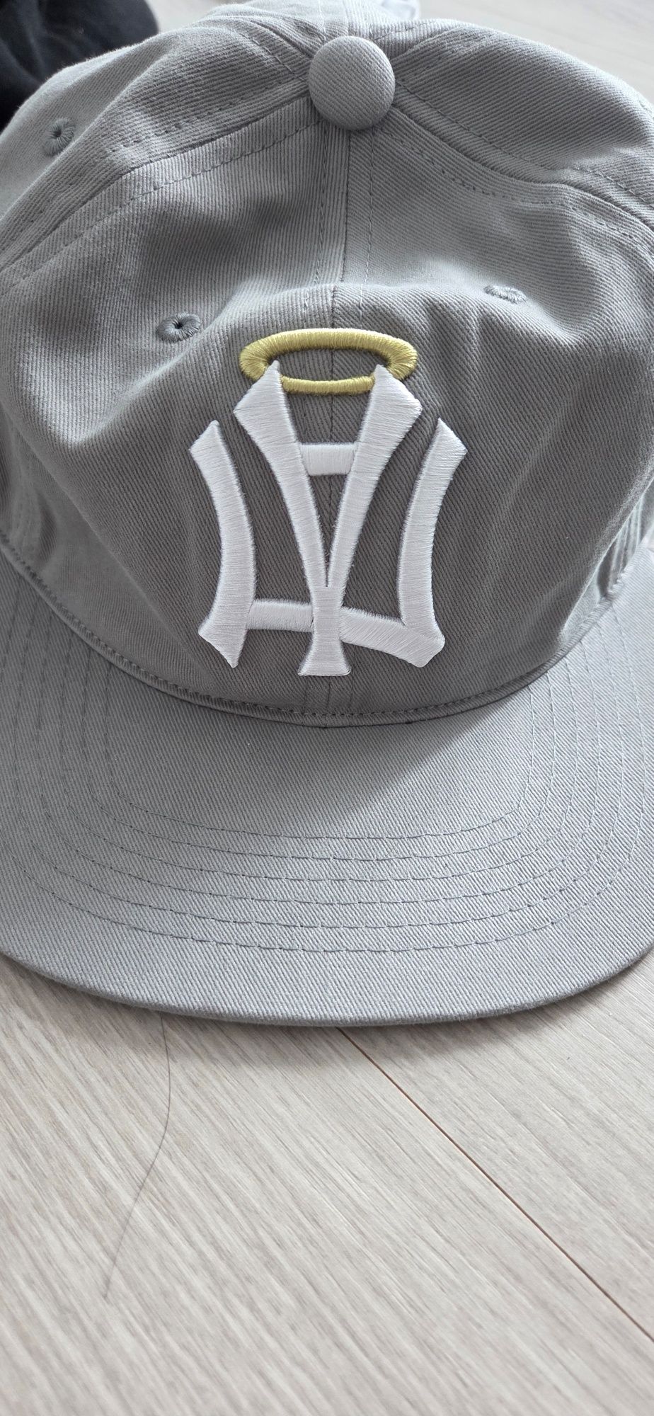 MUSINSA | AEAE AE SYMBOL ANGEL WING CAP [GREY]