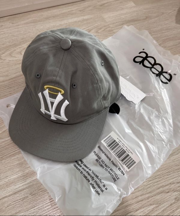 MUSINSA | AEAE AE SYMBOL ANGEL WING CAP [GREY]