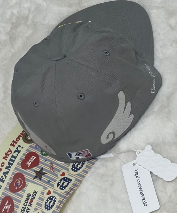 MUSINSA | AEAE AE SYMBOL ANGEL WING CAP [GREY]