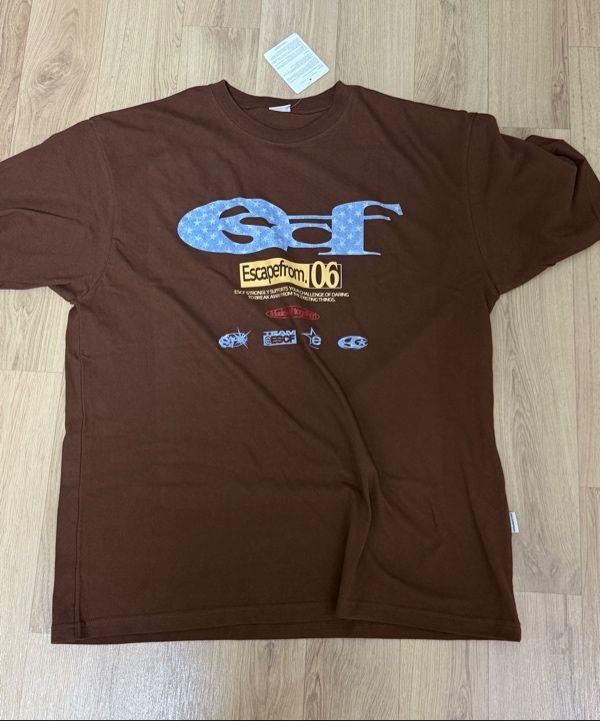 Tシャツ・カットソー ESCAPEFROM STARDENIM ESCF LOGO COLLAGE PRINT SLIMFIT T-shirt MUSINSA | ESCAPEFROM Star Denim ESCF Logo Collage Print Slim