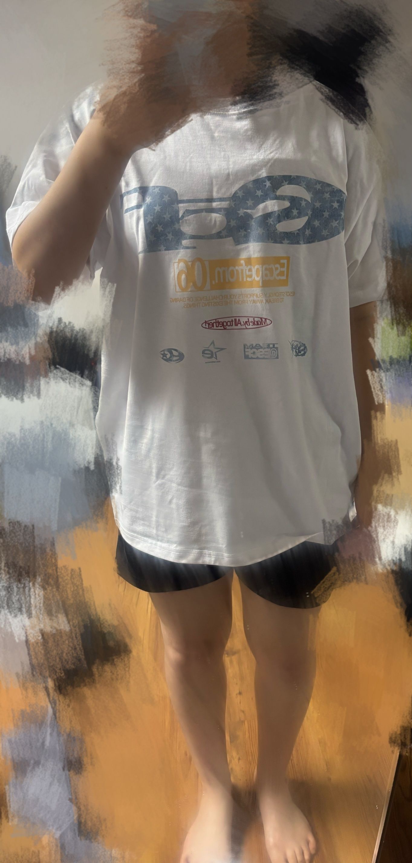 Tシャツ・カットソー ESCAPEFROM STARDENIM ESCF LOGO COLLAGE PRINT OVERFIT T-shirt MUSINSA | ESCAPEFROM Star Denim ESCF Logo Collage Print