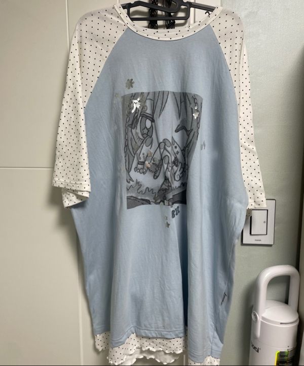 MUSINSA公式 | YOUTHBATH YB x Oliwa Oversized Dot Raglan Top