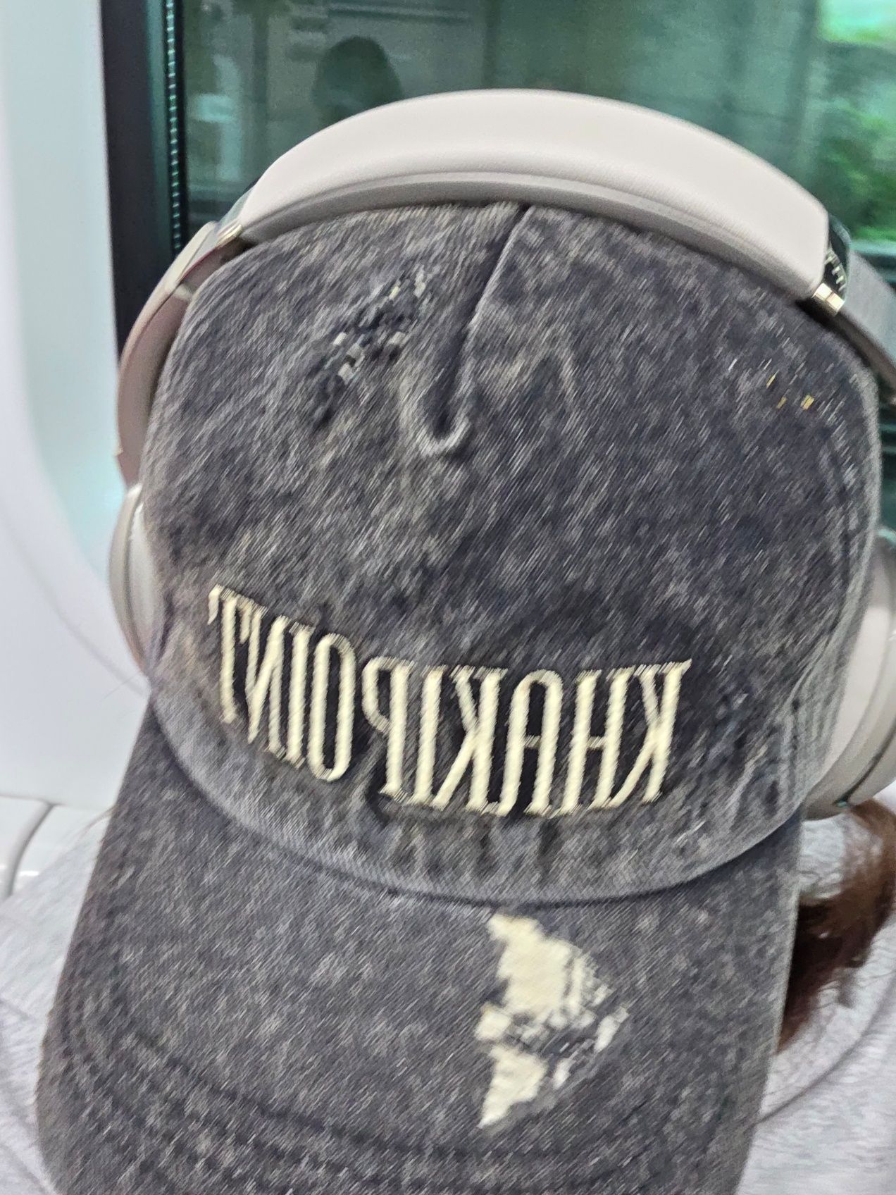 MUSINSA | KHAKIPOINT Destroyed Denim Cap (blue)