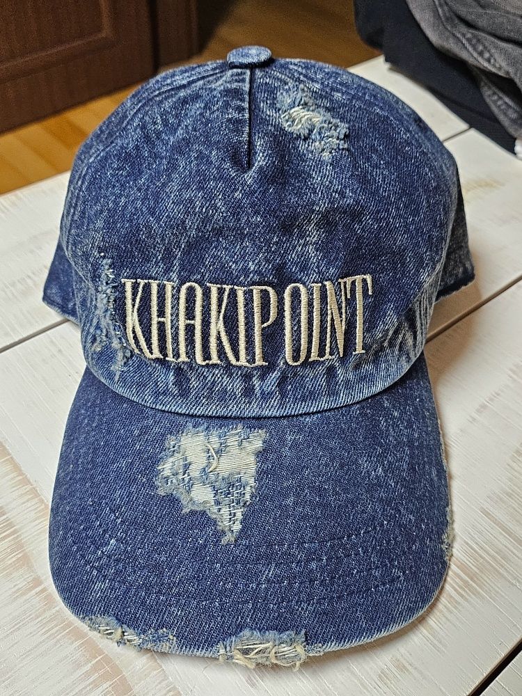 ●KHAKIPOINT● 25SS Destroyed Denim Cap 送料/関税無料★ ○KHAKIPOINT○ 25SS Destroyed Denim Cap 送料/関税無料☆