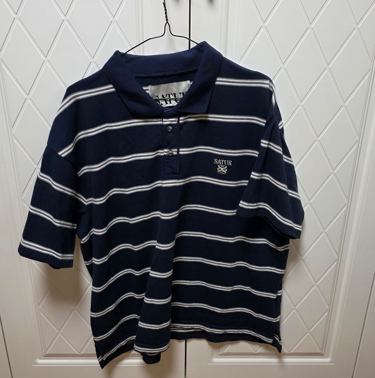 ポロシャツ SATUR Striped Pique Polo Short Sleeve T-Shirt Cream SA252UTS MUSINSA | SATUR (W) Striped Pique Polo Short Sleeve T-Shirt