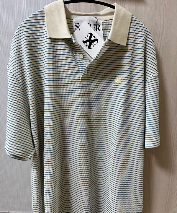 SATUR ■ Striped collar short sleeve t-shirt MUSINSA | SATUR All-Day Cotton Stripe Short-Sleeved T-Shirt
