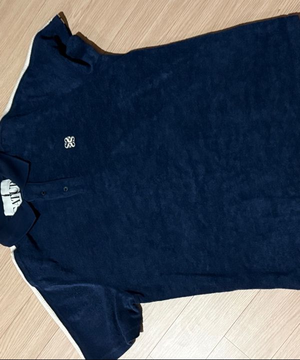 MUSINSA | SATUR Lawton Terry Pique Polo Short Sleeve T-Shirt Navy