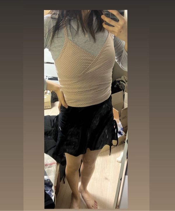 ★KHAKIPOINT★ Ribbon Shirring Skirt_2Colors MUSINSA | KHAKIPOINT Ribbon Shirring Skirt (black)