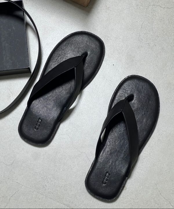 【COOR】Wide strap flat slide MUSINSA | COOR Wide Strap Flat Slide (Black)