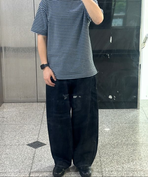 ★COOR★ Regular Fit Pin Stripe T-Shirt MUSINSA | COOR Regular Fit Pinstripe T-Shirt (Navy)