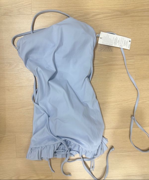 MUSINSA | VIKINI VENDER Lucia Ribbon Tie Skirt Monokini - Blue