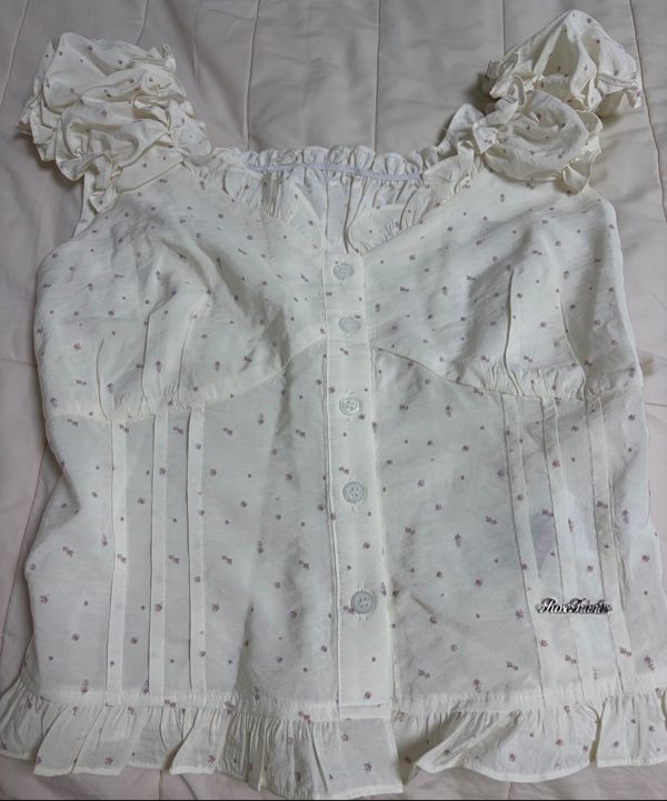 MUSINSA公式 | ROSEFRANTZ Frill Shirring Sleeveless [Flower]