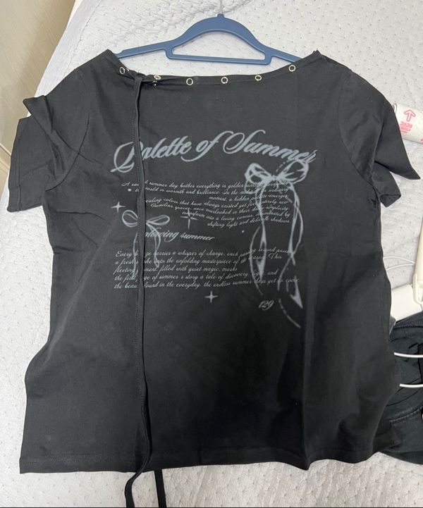 MUSINSA | ILLIGO Snap One Shoulder Overfit T-Shirt Black