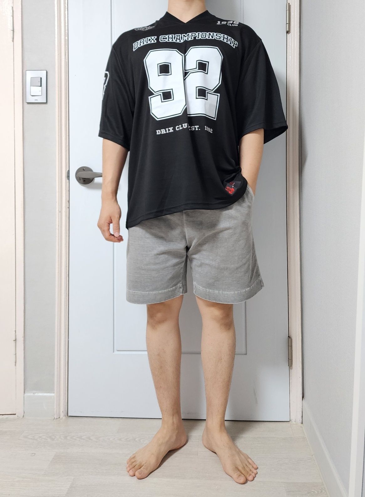 MUSINSA | DRIX Rugby Overfit Mesh Jersey Half Sleeve_Navy