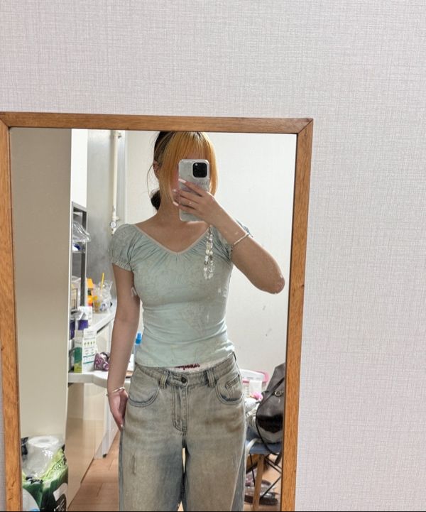 MUSINSA公式 | SCULPTOR Tourist Scoop Back Tee Baby Blue