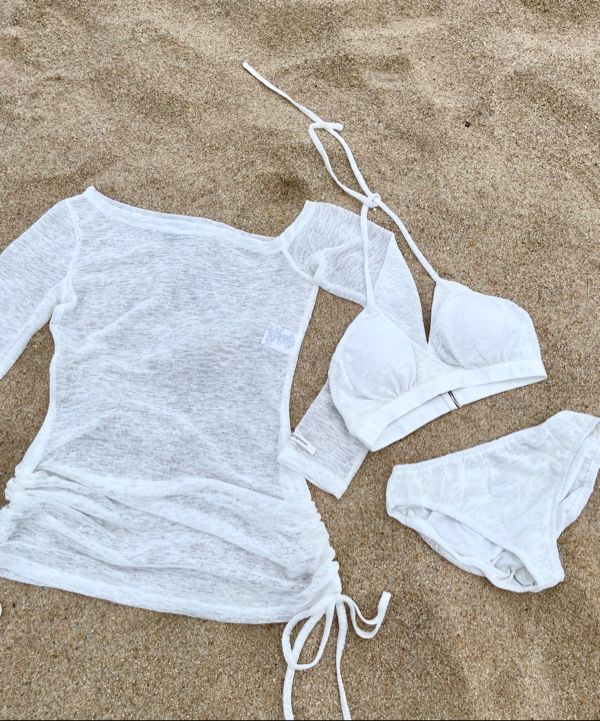 MUSINSA | ZEROPLANET Kiera See-Through Bikini Set [WHITE]