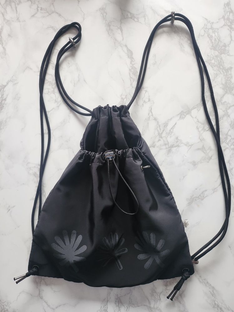 MUSINSA公式 | DANDEL DD layer symbol gym sack string bag (BLACK)