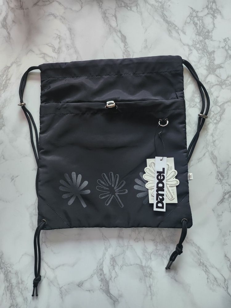 ★DANDEL★ DD layer symbol gym sack string bag BLACK MUSINSA | DANDEL DD check symbol gym sack string bag (CHK BLACK)