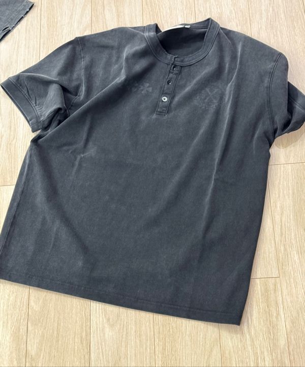 ◆XTONZ Clover Vintage Washing Henley Neck T-Shirt/3色◆ MUSINSA | XTONZ XTT141 Clover Vintage Washing Henley Neck T
