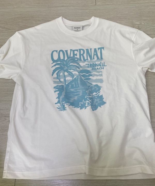 Tシャツ・カットソー COVERNAT Cool Cotton Doodle Tropical Graphic T-Shirt Sky Blu MUSINSA | COVERNAT Cool Cotton Doodle Tropical Graphic T