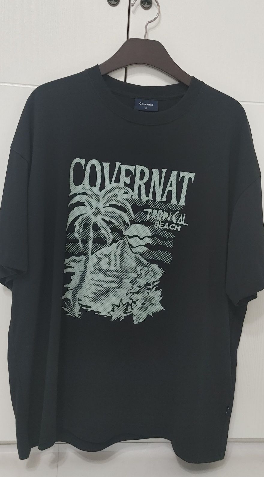 【COVERNAT】 Sunset Graphic T-Shirt ‐Charcoal MUSINSA | COVERNAT Cool Cotton Sunset Tropical Graphic T