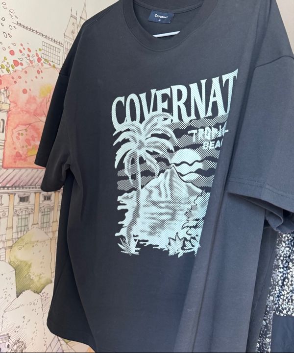 MUSINSA | COVERNAT Cool Cotton Sunset Tropical Graphic T