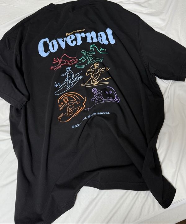 Tシャツ・カットソー COVERNAT Surfing Motion Graphic T-Shirt Black MUSINSA | COVERNAT Authentic Logo T-Shirt Black