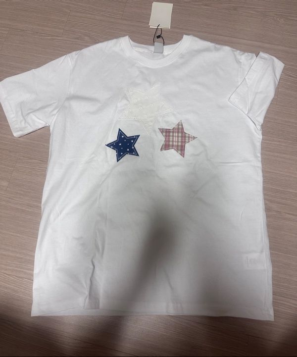 MUSINSA | RONRON STAR PATCH MIXED APPLIQUE APPLIQUE T SHIRT