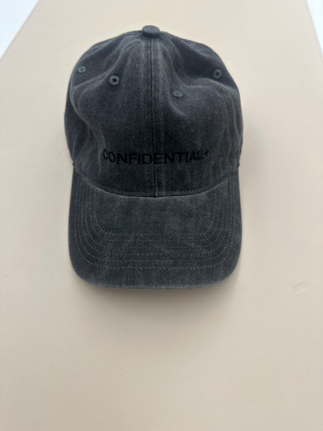 MUSINSA | LADY VOLUME CONFIDENTIAL STONE WASHED BALL CAP (BLUE)