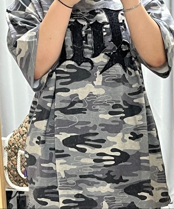 HOODHOOD ♥ HD denim applique t-shirt /追跡付 HOODHOOD ♥ HD denim applique t-shirt /追跡付 MUSINSA