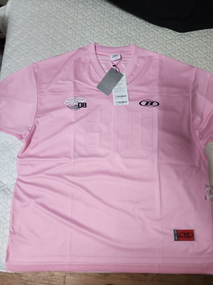 MUSINSA | BORN TO WIN 08 RUGBY JERSEY T-SHIRTS [PINK]