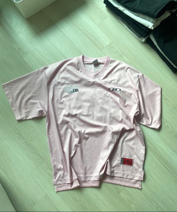 MUSINSA | BORN TO WIN 08 RUGBY JERSEY T-SHIRTS [PINK]
