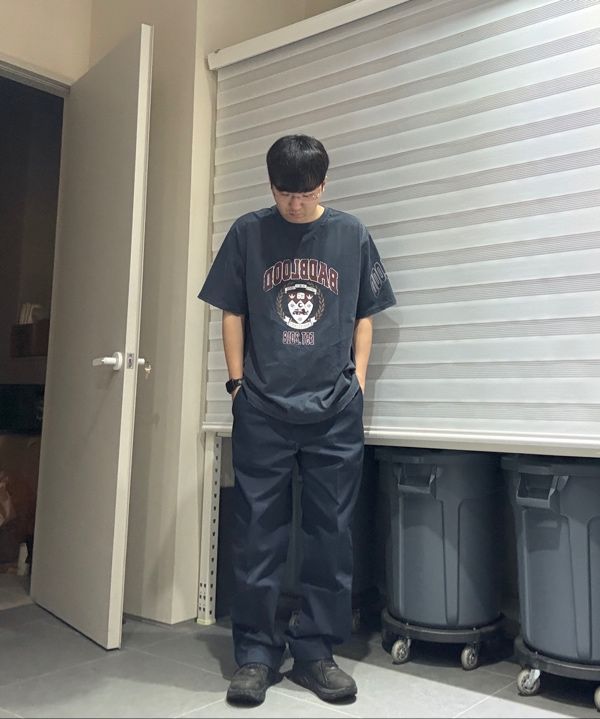 MUSINSA | BADBLOOD Workshop Print Distressed T-Shirt - Black