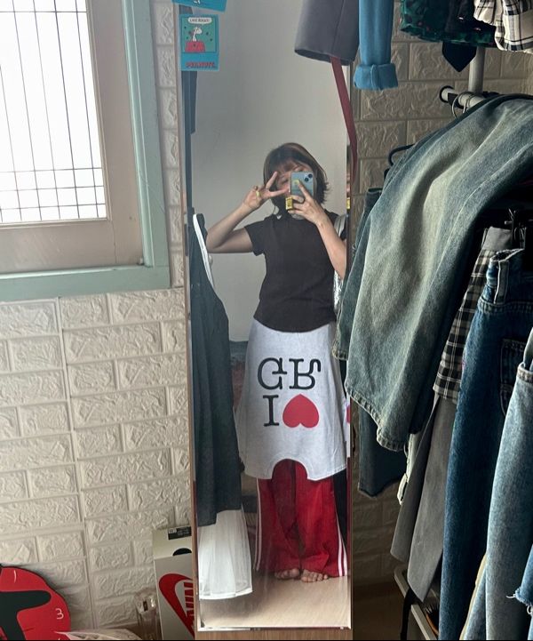 MUSINSA | GRAILZ GR T-SHIRTS SKIRT [GREY]