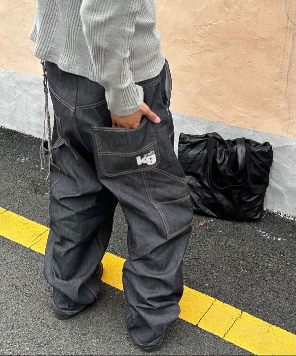 ★ GRAILZ ★ 2025 SS 新作 ★ CARPENTER RAW DENIM PANTS ★ KOIN SEOUL X GRAILZ] CARPENTER RAW DENIM PANTS @koinseoul X
