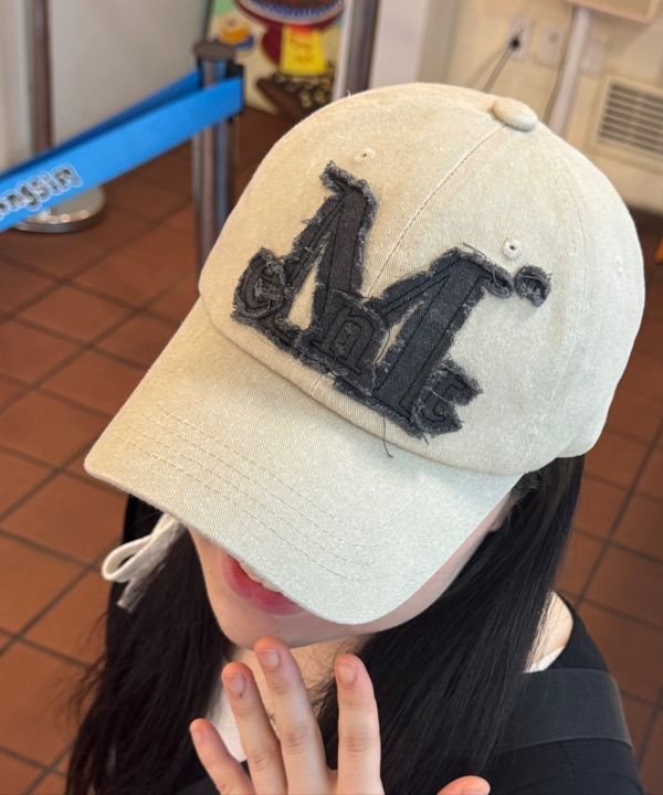 MUSINSA | MUCENT Vintage Washed Applique Ball Cap (10 Colors)