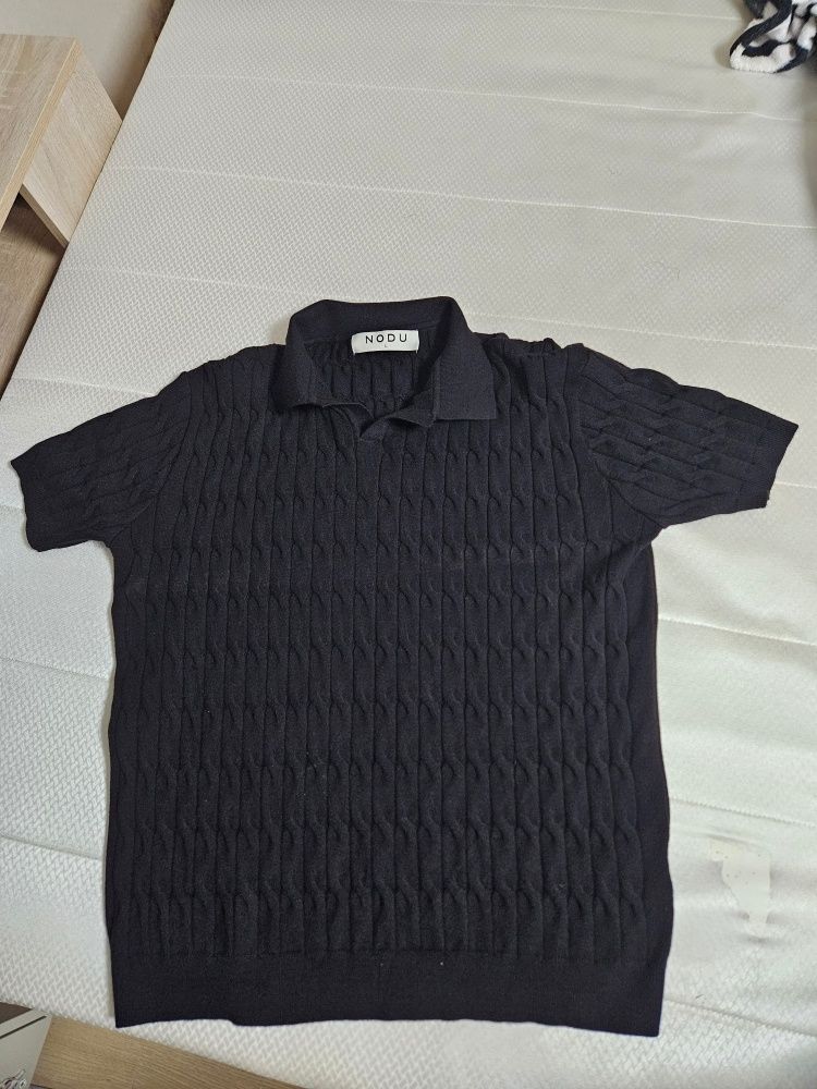 トップス NODUSix Cable Collar Short Sleeve Knit MUSINSA公式 | NODU Six Cable Collar Short Sleeve Knit [Ivory]