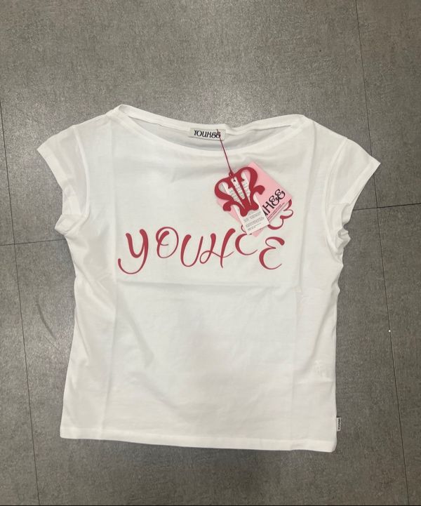 Tシャツ・カットソー [YOUHEE] OFF-SHOULDER T-SHIRTS WHITE MUSINSA公式 | YOUHEE OFF-SHOULDER T-SHIRTS WHITE