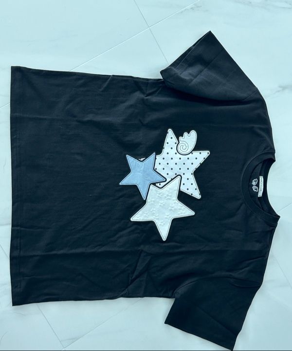 MUSINSA | FANCY CLUB MIX STAR ANGEL PATCH T (BLACK) F25QB117
