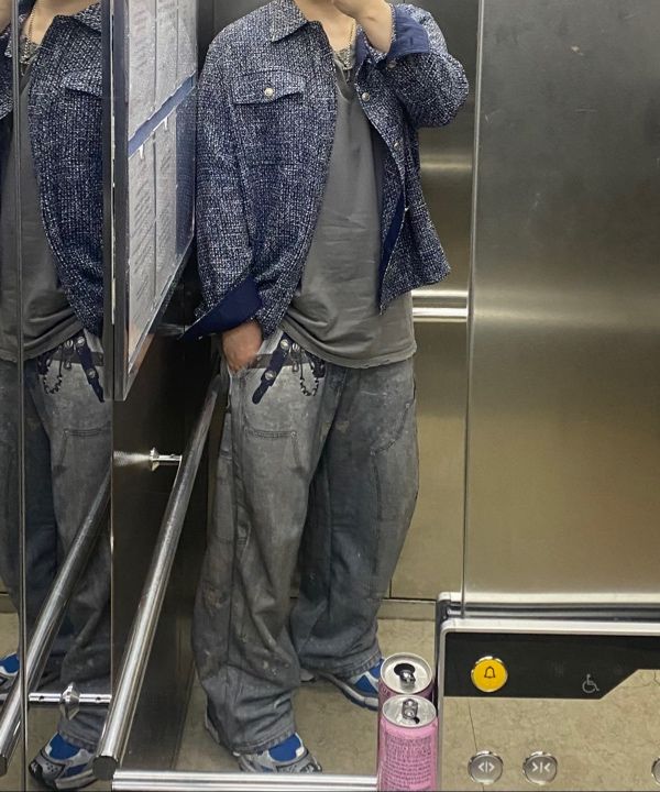 [GRAILZ] KEY CHAIN ILLUSION SWEATPANTS /追跡付 MUSINSA | GRAILZ KEY CHAIN ILLUSION SWEATPANTS [BLUE]