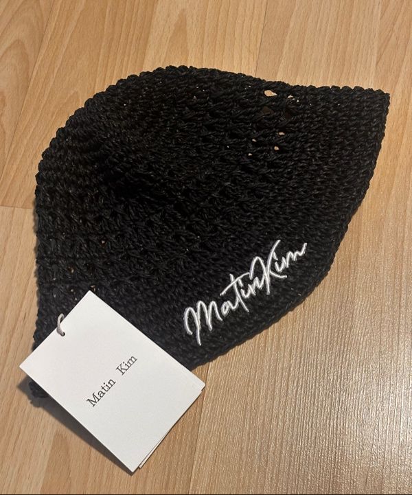 MATIN KIM ■ MATIN PAPER KNIT BUCKET HAT MUSINSA | MATIN KIM MATIN PAPER KNIT BUCKET HAT IN BLACK