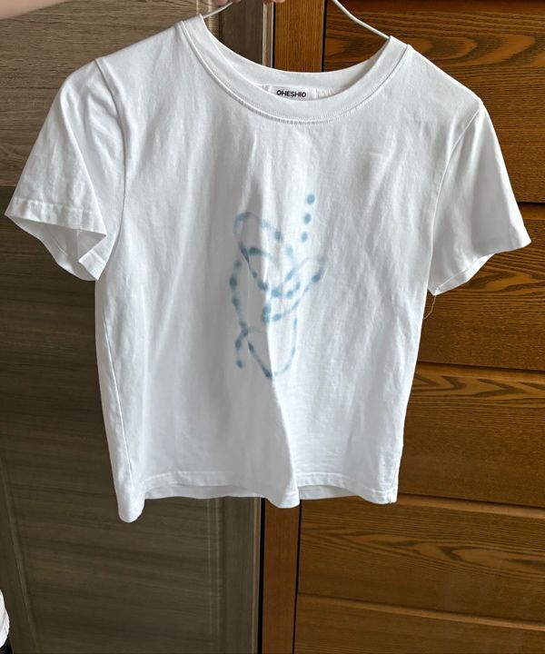 Tシャツ・カットソー OHESHIO WATER DROP T-SHIRT 5BJH1394 MUSINSA公式 | OHESHIO WATER DROP T-SHIRT, WHITE